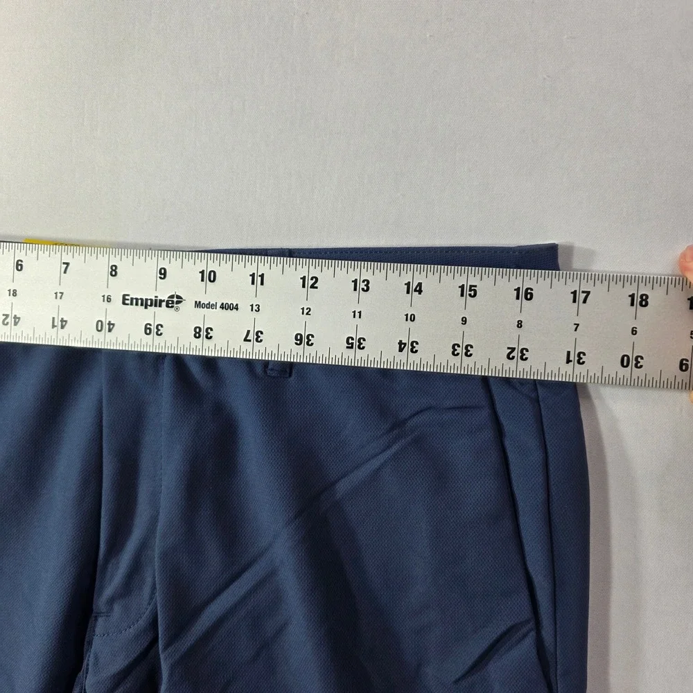 Banana Republic Mens Slim Fit Flat Front Pants Blue Stretch Wicking (Tag 32x29)